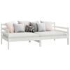 vidaXL Day Bed White Solid pine wood 35.4 x 78.7 in