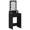 vidaXL Dressing Table Black 19.69 x 16.14 x 55.12 in Engineered Wood