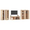 vidaXL TV Cabinet Set of 5 Natural wood Solid Pine Wood Medium
