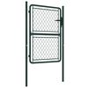 vidaXL Garden Gate Steel 39.4x49.2" Green