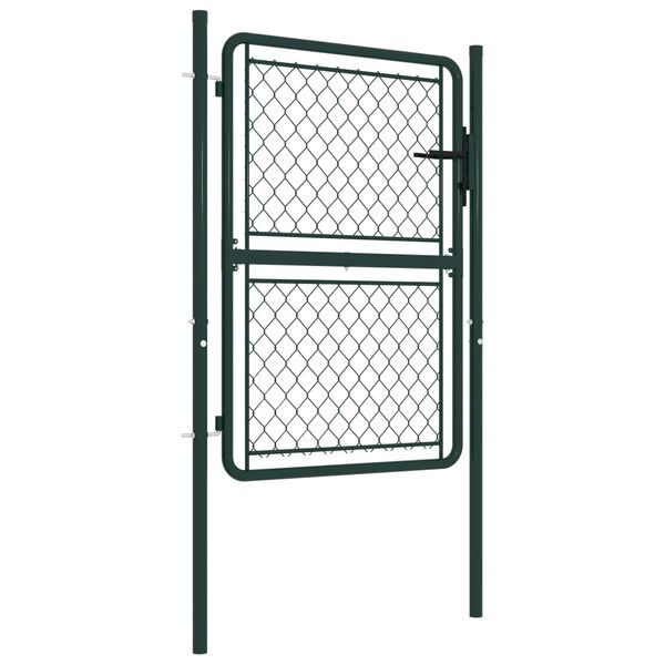vidaXL Garden Gate Steel 39.4x49.2" Green