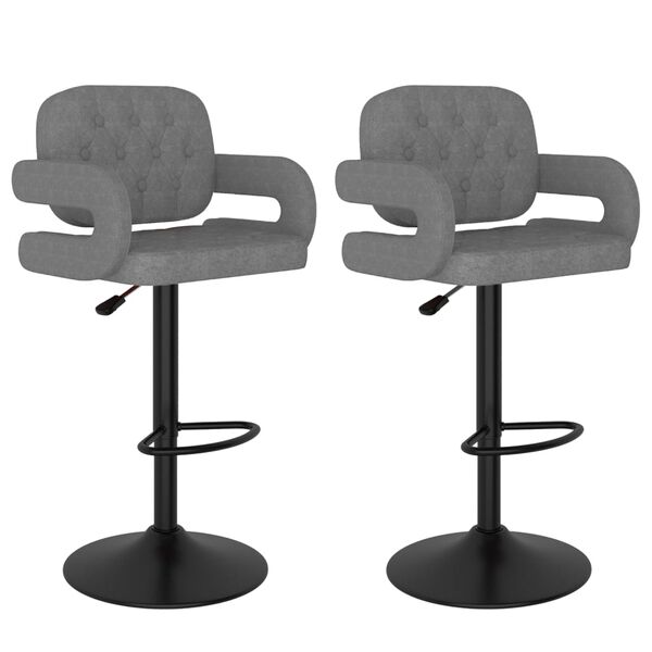 vidaXL Bar Stool Set of 2 Light grey
