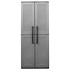 vidaXL Garden Storage Cabinet Gray and Black 26.8"x14.6"x64.2" PP