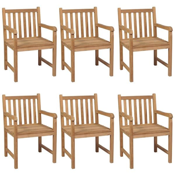 vidaXL Garden Dining Set Natural Teak Fine sanded teak hardwood