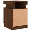 vidaXL Bedside Cabinet Set of 2 Brown oak Engineered wood