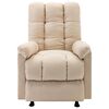 vidaXL Massage Reclining Chair Cream Polyester, Plywood, Metal Standard