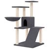 vidaXL Cat Tree Dark Grey Engineered wood, plush, sisal Cat Tree Other