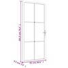 vidaXL Interior Door 36.6"x79.3" Black ESG Glass and Aluminum