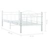 vidaXL Day Bed Frame White Metal Single Durable Day Bed Frame