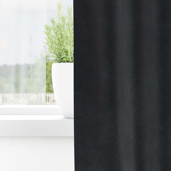 vidaXL Blackout Curtains 2 pcs Dark Grey 55.12 x 55.12 in Velvet