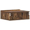 vidaXL Floating Nightstand Smoked Oak Engineered Wood