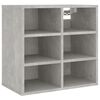 vidaXL Shoe Cabinet Set of 2 Concrete Grey Engineered Wood 19.7 in