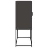 vidaXL Highboard Black Cold-rolled Steel Tall Highboard Rectangular