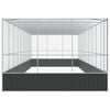 vidaXL Aviary Silver and anthracite Galvanized steel Large Durable