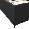 vidaXL Bed Frame Black Engineered Wood, Metal Twin Modern Bed Frame