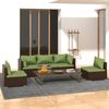vidaXL Garden Lounge Set Brown