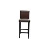 vidaXL Bar Stool Set of 2 Dark Brown 75% PVC, 20% Polyester, 5% Cotton