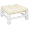 vidaXL Pallet Cushion Cream 100% polyester 27.6 in x 27.6 in