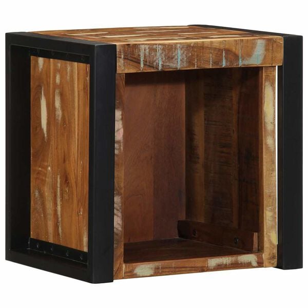 vidaXL Bedside Cabinet Set of 2 Mixed Colors Solid reclaimed wood Small