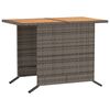 vidaXL Bistro Set Gray PE rattan, powder-coated steel, solid acacia wood
