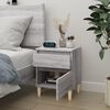 vidaXL Bedside Cabinet Grey Sonoma Engineered wood, solid eucalyptus wood
