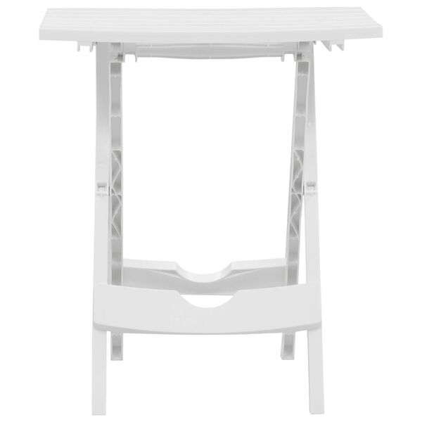 vidaXL Folding Garden Table White Polypropylene (PP) Foldable