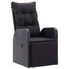 vidaXL Reclining Garden Chair Set of 2 Black