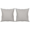 vidaXL 2-Seater Sofa with Pillows&Cushions Light Gray 55.1" Microfiber Fabric