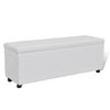 vidaXL Ottoman White PVC: 94%, Cotton: 4%, Polyester: 2% Medium