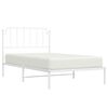 vidaXL Bed Frame White Steel King Single Bed Frames Rectangular