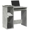 vidaXL Desk Concrete grey Engineered wood Small Desk Rectangular