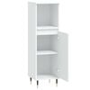 vidaXL Bathroom Cabinet White Engineered Wood 11.8 in x 11.8 in x 39.4 in