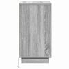 vidaXL Bedside Cabinet Grey 15.35 x 13.58 x 25.59 in Engineered wood