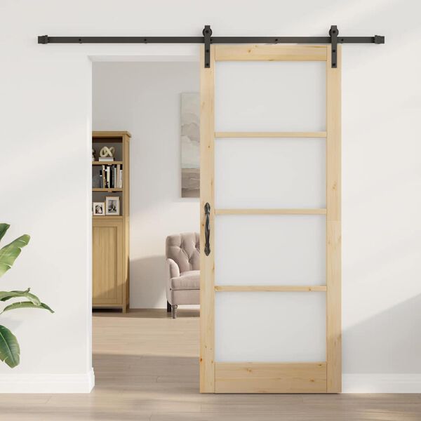 vidaXL Sliding Door ORKDAL Natural 33.86 x 83.07 in