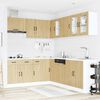 vidaXL Kitchen Cabinet Set Sonoma oak Engineered wood and glass Large