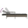 vidaXL Sun Lounger Grey Poly Rattan, Powder-Coated Steel And over