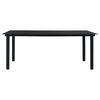 vidaXL Dining Table Black Steel, Glass 74.8 x 35.4 x 29.1 in Durable