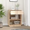 vidaXL Console Cabinet Natural wood Solid pine wood Medium