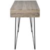 vidaXL Desk Grey and oak MDF and Metal 43.3 x 19.7 x 29.9 in Desk