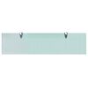vidaXL Floating Shelf Set of 2 Clear Tempered safety glass, Zinc alloy
