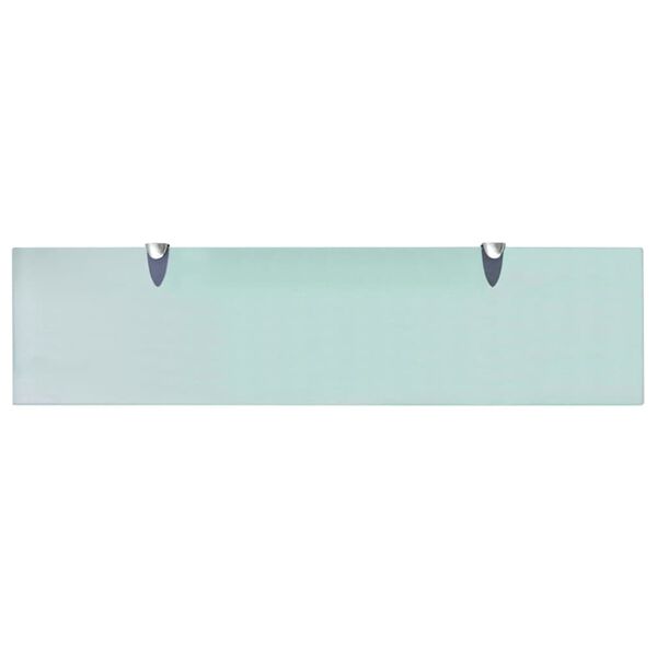 vidaXL Floating Shelf Set of 2 Clear Tempered safety glass, Zinc alloy