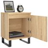 vidaXL Bedside Cabinet Set of 2 Sonoma Oak Engineered Wood, Iron Medium