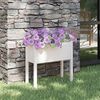 vidaXL Garden Planter White Solid pinewood 27.6 x 12.2 x 27.6 in Durable