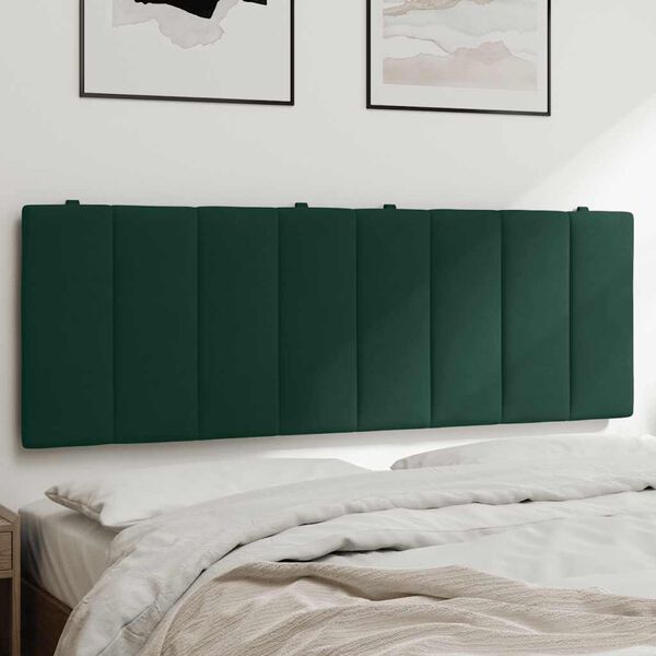vidaXL Headboard Cushion Dark Green Velvet (100% Polyester) 47.2 in
