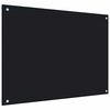 vidaXL Kitchen Backsplash Black 31.5"x23.6" Tempered Glass