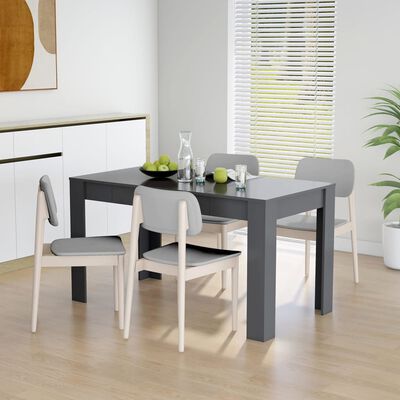vidaXL Dining Table Gray 55.1"x29.3"x30" Chipboard