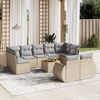 vidaXL Garden Sofa Set Beige, Light Grey