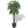 vidaXL Artificial Plant Green Plastic, Painted real wood 57.1 in tall