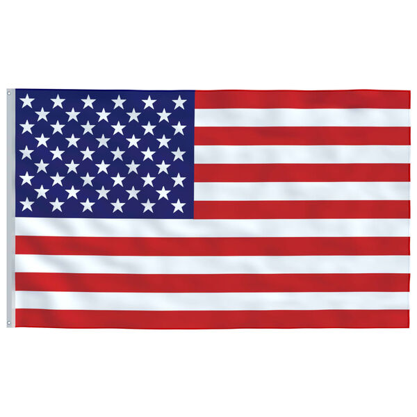 vidaXL US Flag and Pole 20.4 ' Aluminium