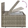 vidaXL Garden Lounge Set Grey PE rattan, powder-coated steel, polyester, PVC